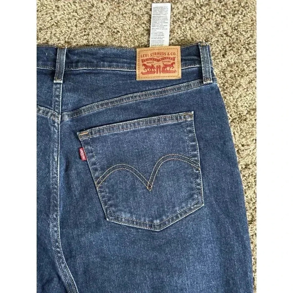 Levi's Wedgie Jeans Plus Size 20W Straight Fit High Rise Med Wash Denim Stretch - Picture 4 of 8